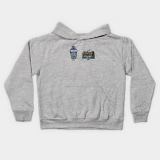 chum bucket vs krusty krab old and washed Kids Hoodie